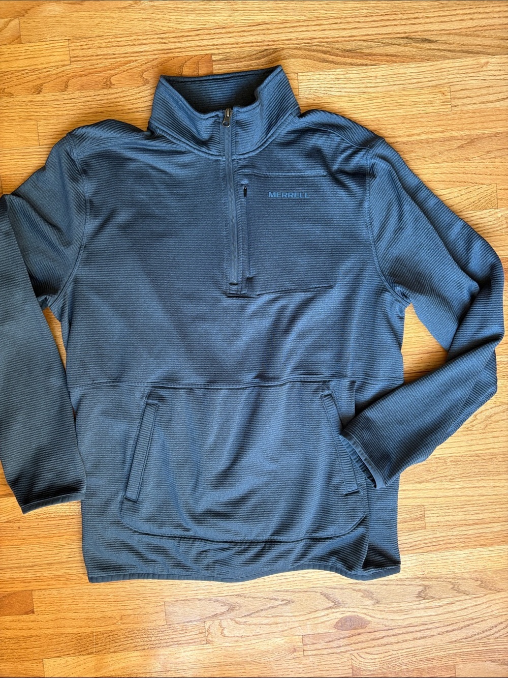 Merrell XL Blue Heathered Quarter-Zip Pullover